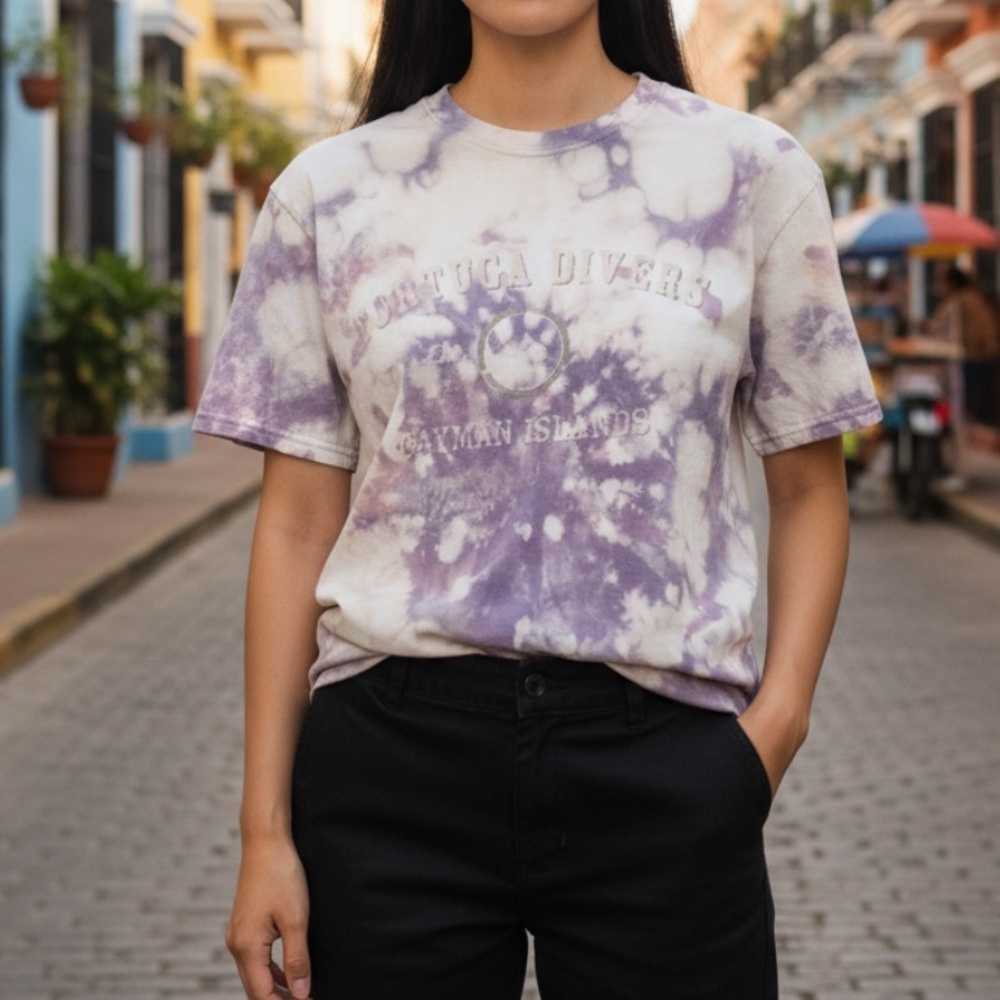 Cayman Islands Tortuga divers tie dye tee s